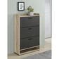 Pacific Landing Denia 3-Tier Shoe Storage Cabinet in Antique Pine and Grey, , large