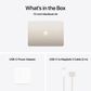 Apple MacBook Air 13.6" Laptop - Apple M4 chip 10-core CPU - 16GB RAM - 8-core GPU - 256GB SSD in Starlight with 3-Year AppleCare+, , large