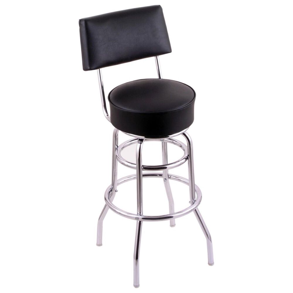 Holland Bar Stool C7C4 Classic Series 30" Swivel Bar Stool in Black Vinyl/Chrome, , large