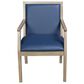 Regency Global Sourcing Regent WallGuard Guest and Reception Side Chair with Navy Blue Cushion in Noble Oak, , large