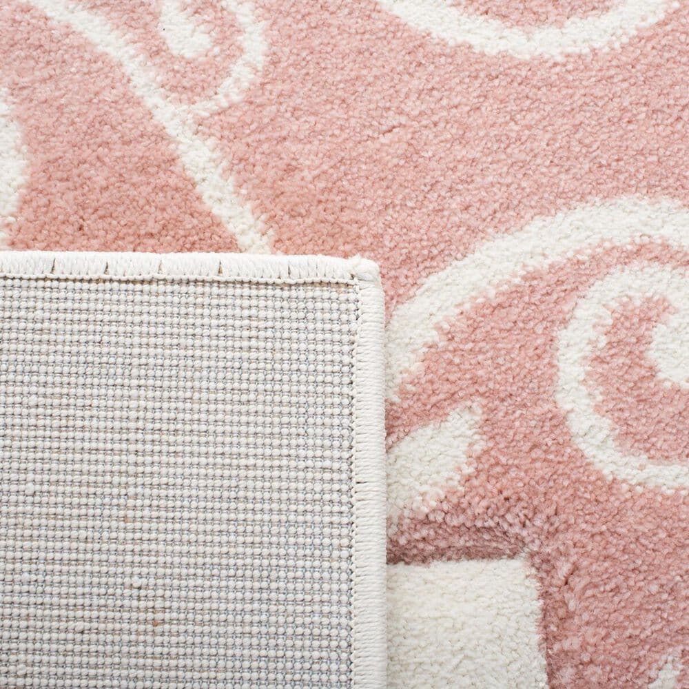 Safavieh Carousel CRK163A 6&#39;7&quot; x 9&#39; Ivory and Pink Kids  Area Rug, , large