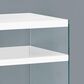 Monarch Specialties 60" TV Stand with Tempered Glass in Glossy White, , large