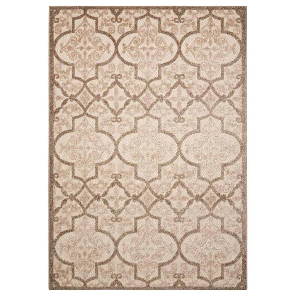Nourison Aloha 7"10" x 10"6" Cream Indoor/Outdoor Area Rug, , large