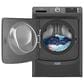 Maytag 4.5 Cu. Ft. Front Load Washer and 7.3 Cu.Ft. Gas Dryer Laundry Pair with Pedestal in Volcano Black, , large