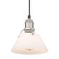 Golden Lighting Orwell 7" Small Pendant with Opal Shade in Pewter, , large