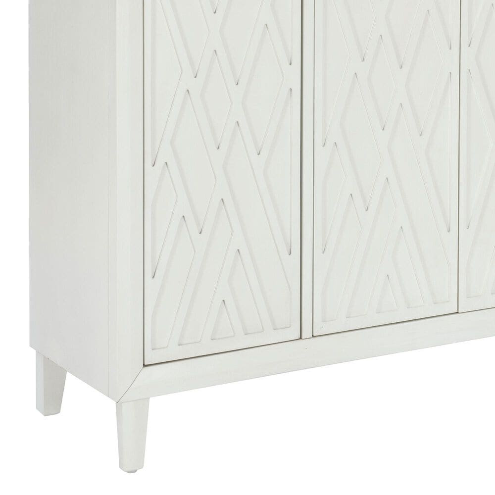 Linon Home Decor Miles 3-Door Accent Cabinet in Antique White, , large