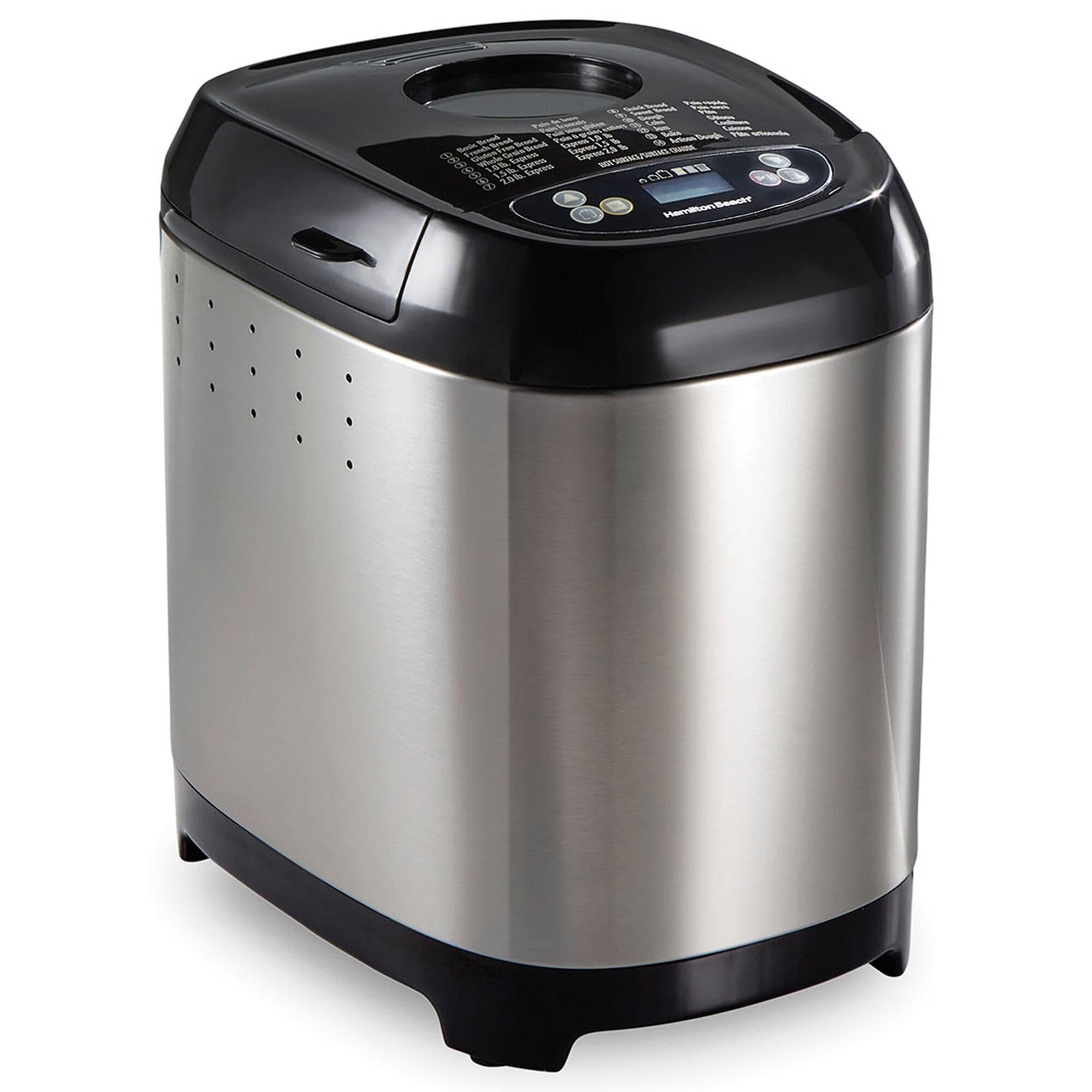 Hamilton Beach 2 Lbs. Artisan Dough and Bread Maker in Black and