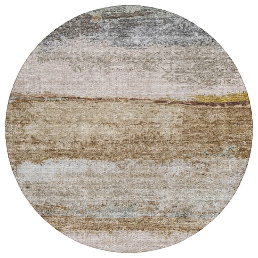 Dalyn Rug Company Nouveau NV5 8" Round Beige Indoor/Outdoor Area Rug, , large