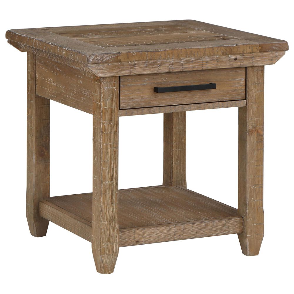 Steve Silver Furniture Riverdale End Table in Driftwood, , large