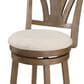 Office Star Products Miller Swivel Counter Stool with Linen Cushion Seat in Medium Oak, , large