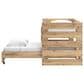 Ashley Larstin Twin Loft Caster Bed in Tan and Brown, , large