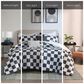 Hampton Park Miley 5-Piece Full/Queen Comforter Set in Black and White, , large