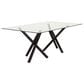 SUNSET Finn and Ryan/Rhea 7-Piece Rectangular Dining Set in Clear and Matte Black, , large