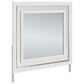 Ashley Zuraleus Dresser Mirror in Matte White, Chrome and Silver, , large
