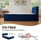 HOMLUX Plush Queen Mattress with Blue Headboard, , large