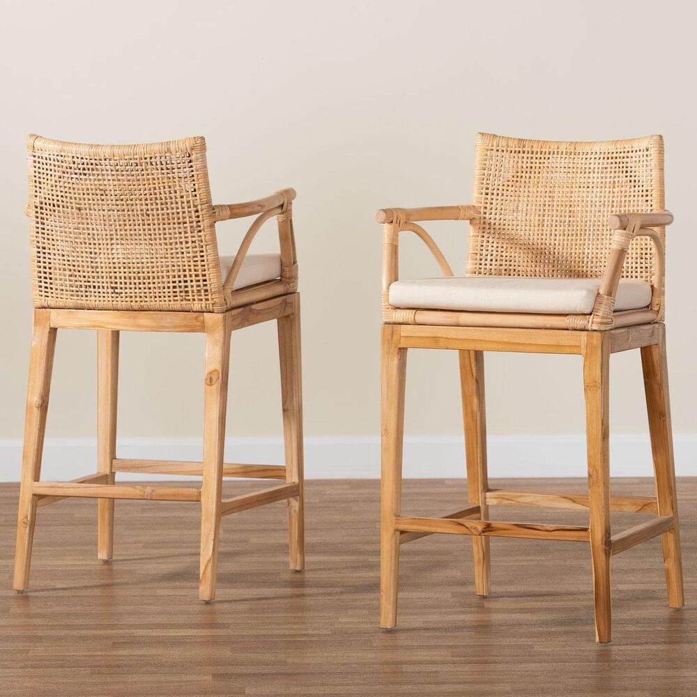 Baxton Studio Storsel Counter Stool in Natural (Set of 2), , large