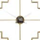 Maple and Jade Open Frame Quatrefoil Decorative Wall Clock in Satin Gold, , large
