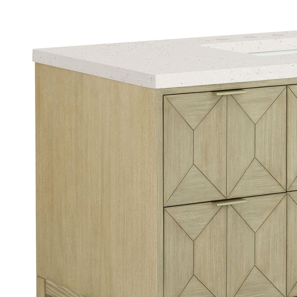 James Martin Vanities Emmeline 48&quot; Single Vanity in Pebble Oak with 3 CM Lime Delight Quartz Top, , large