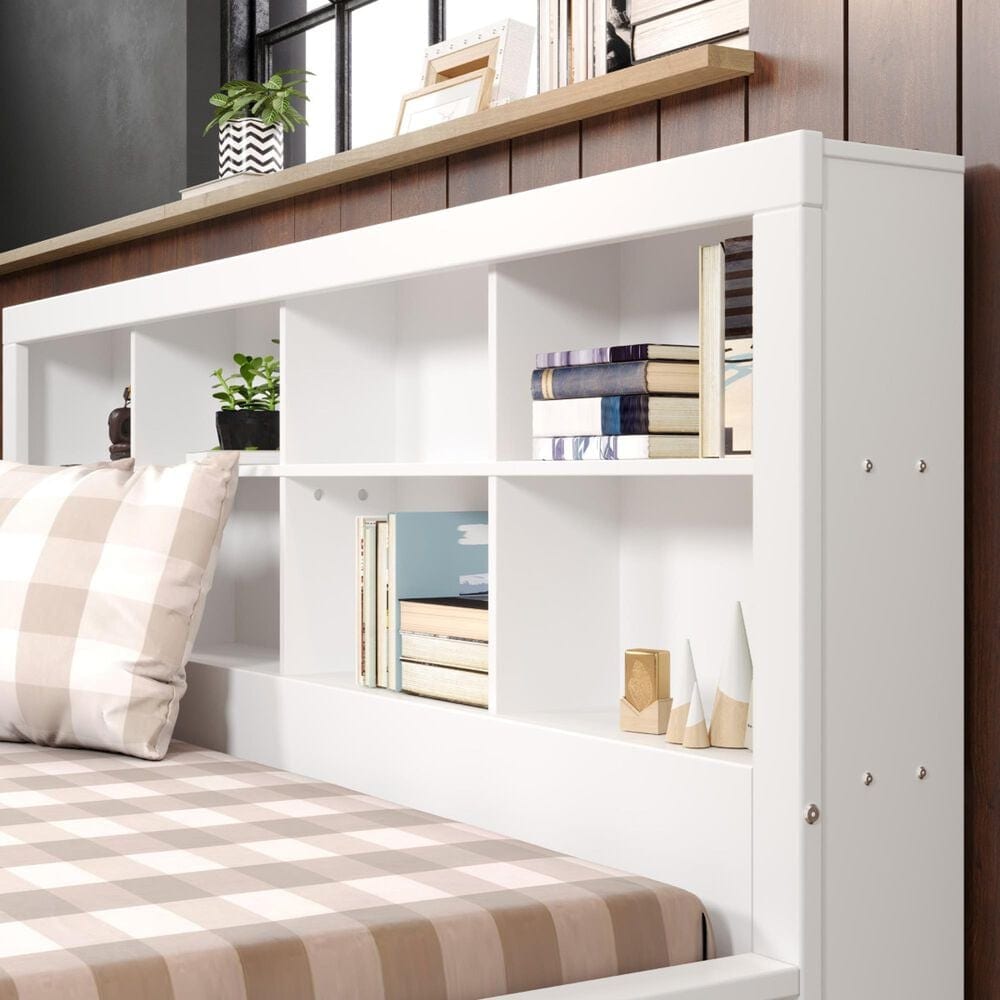 Forest Grove Full Bookcase Bed White, , large