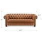 Hydeline York Stationary Leather Sofa in Saddle, , large