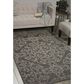 Nourison Damask DAS01 5" x 7" Grey Area Rug, , large
