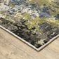Oriental Weavers Caravan Abstract Painted 3"3" x 5" Grey and Green Area Rug, , large