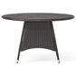 Hearth and Haven Corsica Outdoor Wicker Dining Table with Circular Top, Brown, , large