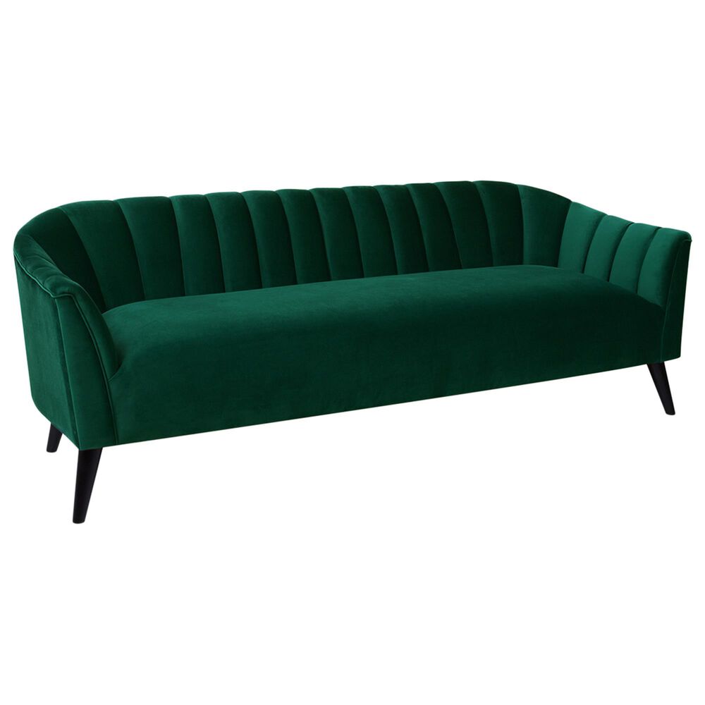 Jennifer Taylor Home Sienna Stationary Sofa in Evergreen Velvet, , large