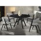 Blue River Venus and Rowan 5-Piece Dining Set with Gray Cushion in Black, , large