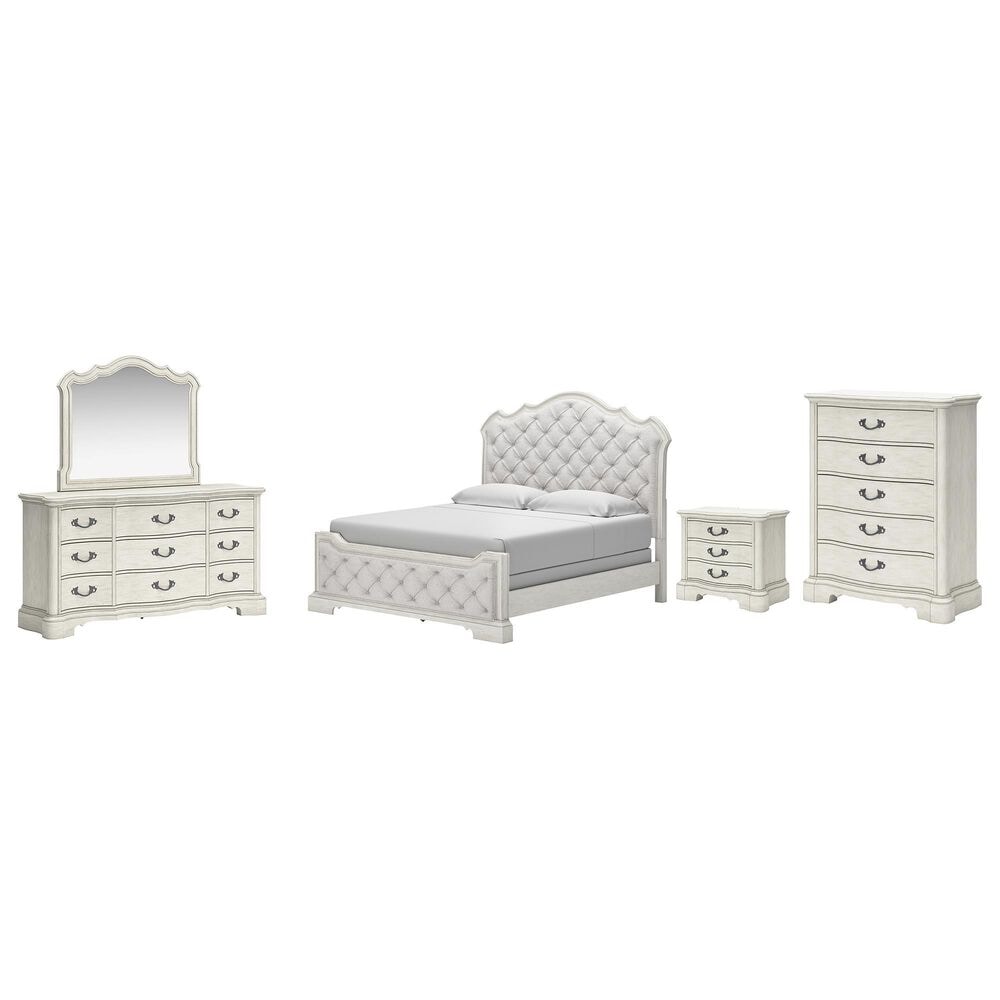 Millenium Arlendyne 5-Piece King Bedroom Set in Antique White, , large