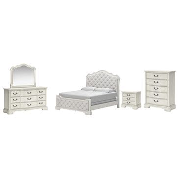 Millenium Arlendyne 5-Piece King Bedroom Set in Antique White, , large
