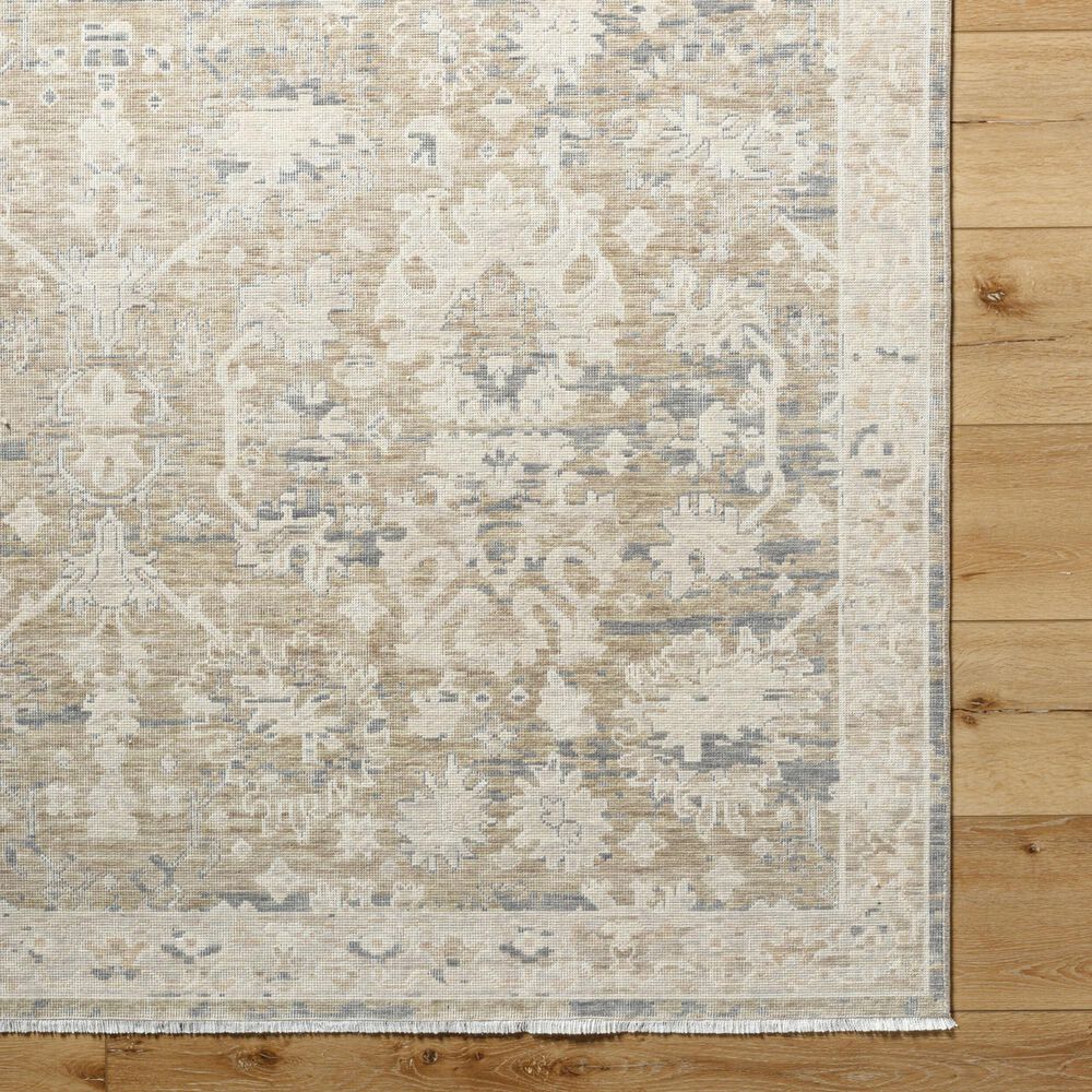 Surya Once Upon a Time Light Brown, Light Gray, Tan, Ivory and Gray 2&#39;11&quot; x 9&#39;10&quot; Runner, , large