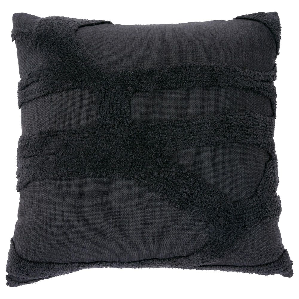 Signature Design by Ashley Osage 20" x 20" Throw Pillow in Charcoal, , large