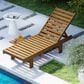 Noviland Patio Lounge Chair Chaise with Side Tray in Natural, , large