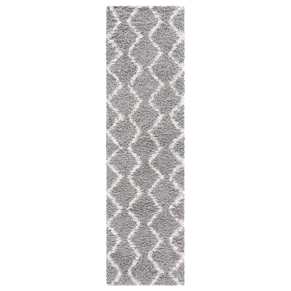 Safavieh Venus Shag VNS680J 2"2" x 8" Grey and Ivory Runner, , large