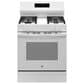 GE Appliances 30" Freestanding Gas Range with Self-Clean and 4 Burners in White, , large