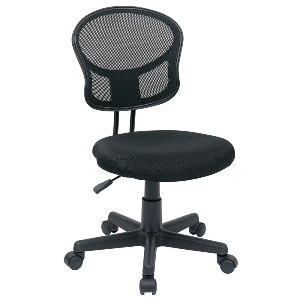 OSP Home Mesh Task chair in Black Fabric, , large