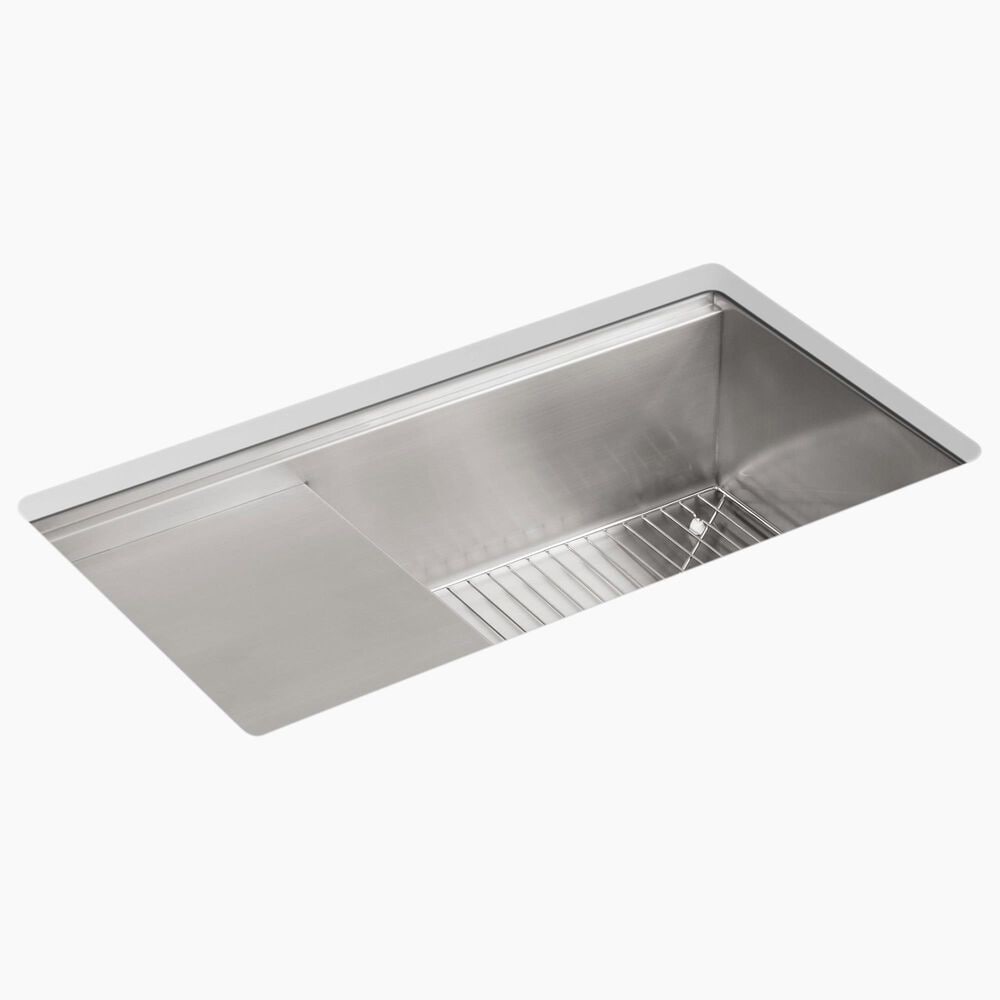 Kohler Stages 33" Single Bowl Kitchen Sink in Stainless Steel, , large