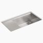 Kohler Stages 33" Single Bowl Kitchen Sink in Stainless Steel, , large