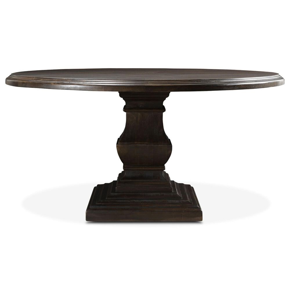 Home Trends &amp; Design Nimes 60&quot; Round Dining Table in Vintage Brown - Table Only, , large