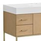 37B Mauri 48" Single Bathroom Vanity with Metal Base in Warm Oak with High-Profile 4" White Composite Stone Top, , large