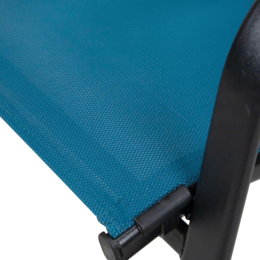 Furniture of America Nina Stacking Patio Arm Chair in Blue &#40; Set of 2&#41;, , large