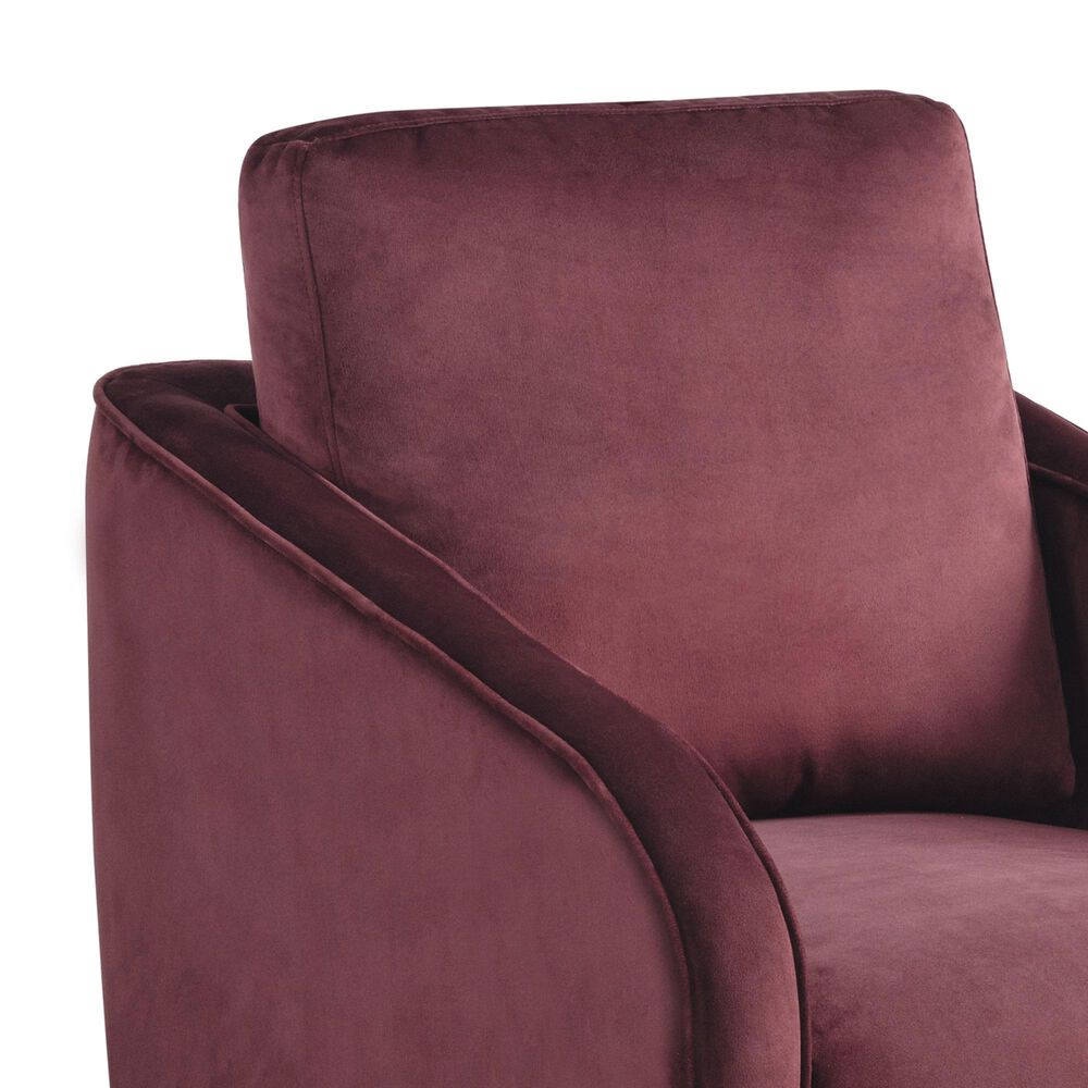 Lifestyle Solutions Lydia Swivel Accent Chair in Plum, , large