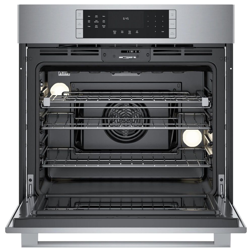 Bosch 800 Series 2-Piece Kitchen Package with Stainless Steel 30&quot; Single Electric Wall Oven and 30&quot; Black Induction Cooktop, , large
