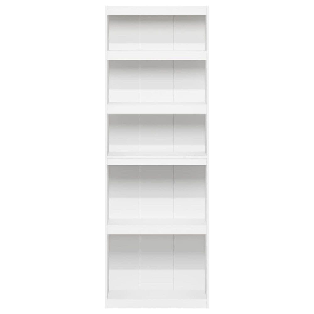 HOMLUX Enhanced Home 5-Tier Shelf Bookcase in White, , large