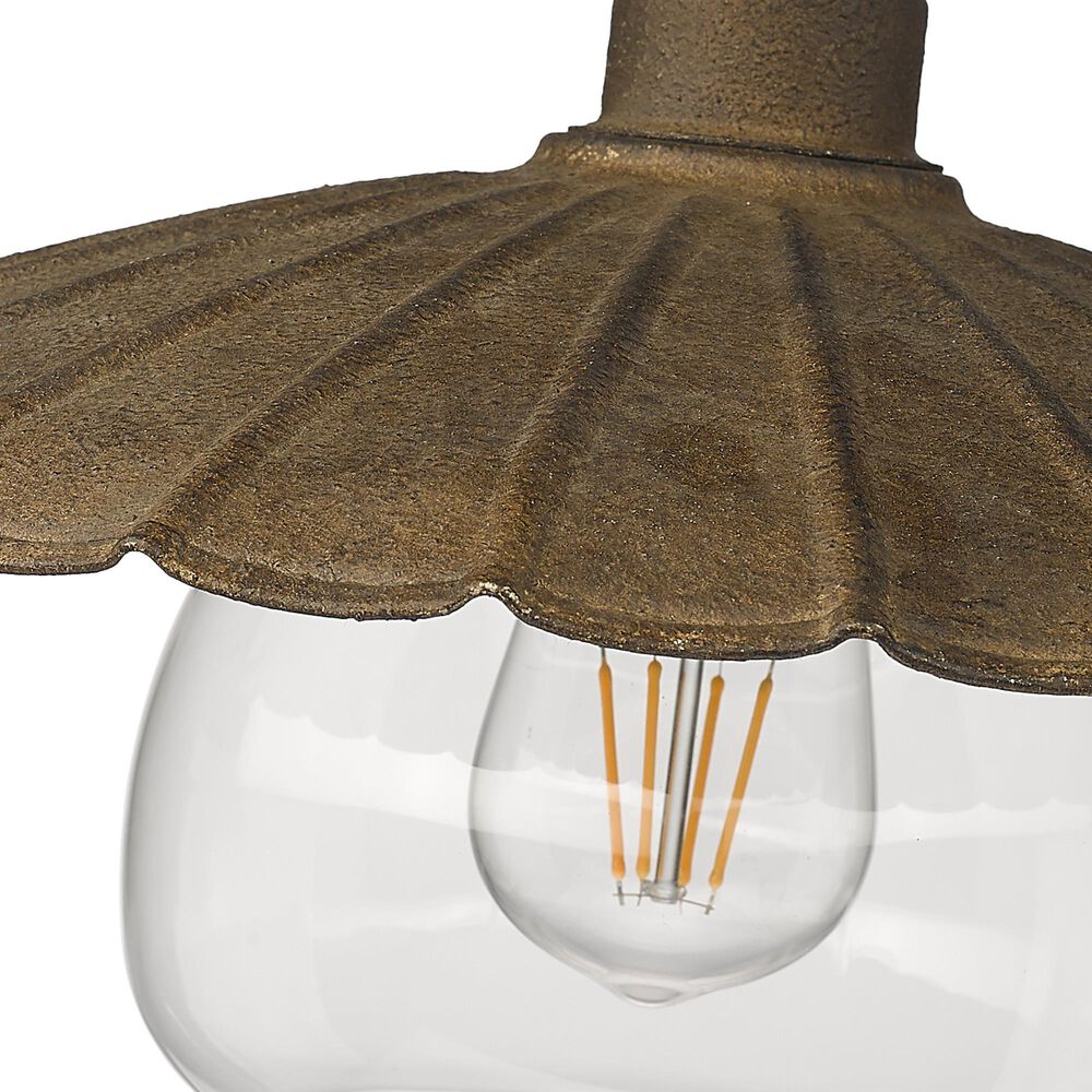 Golden Lighting Clemence 1-Light Flush Mount in Dark Rust, , large