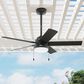 Hunter Sea Point 52" Outdoor Ceiling Fan with LED Lights in Matte Black, , large