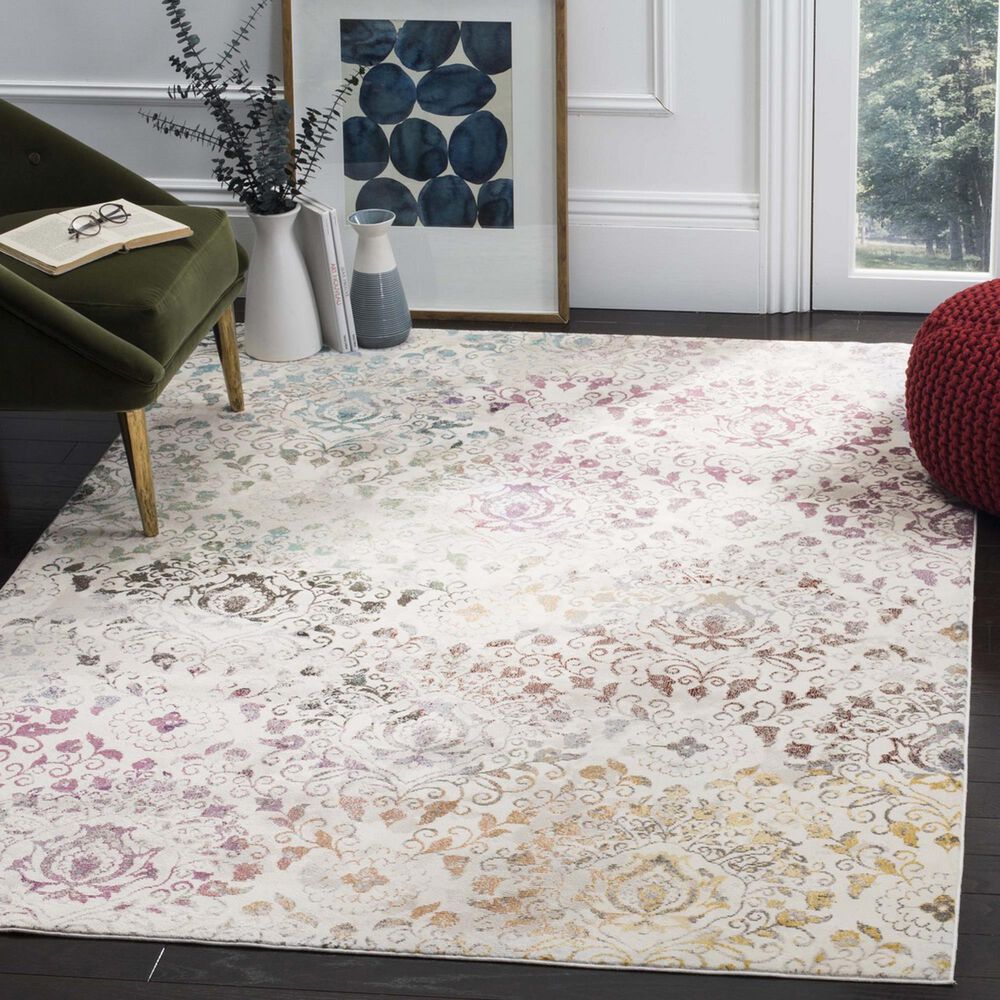 Safavieh Aria 8&#39; x 10&#39; Cream and Multicolor Area Rug, , large