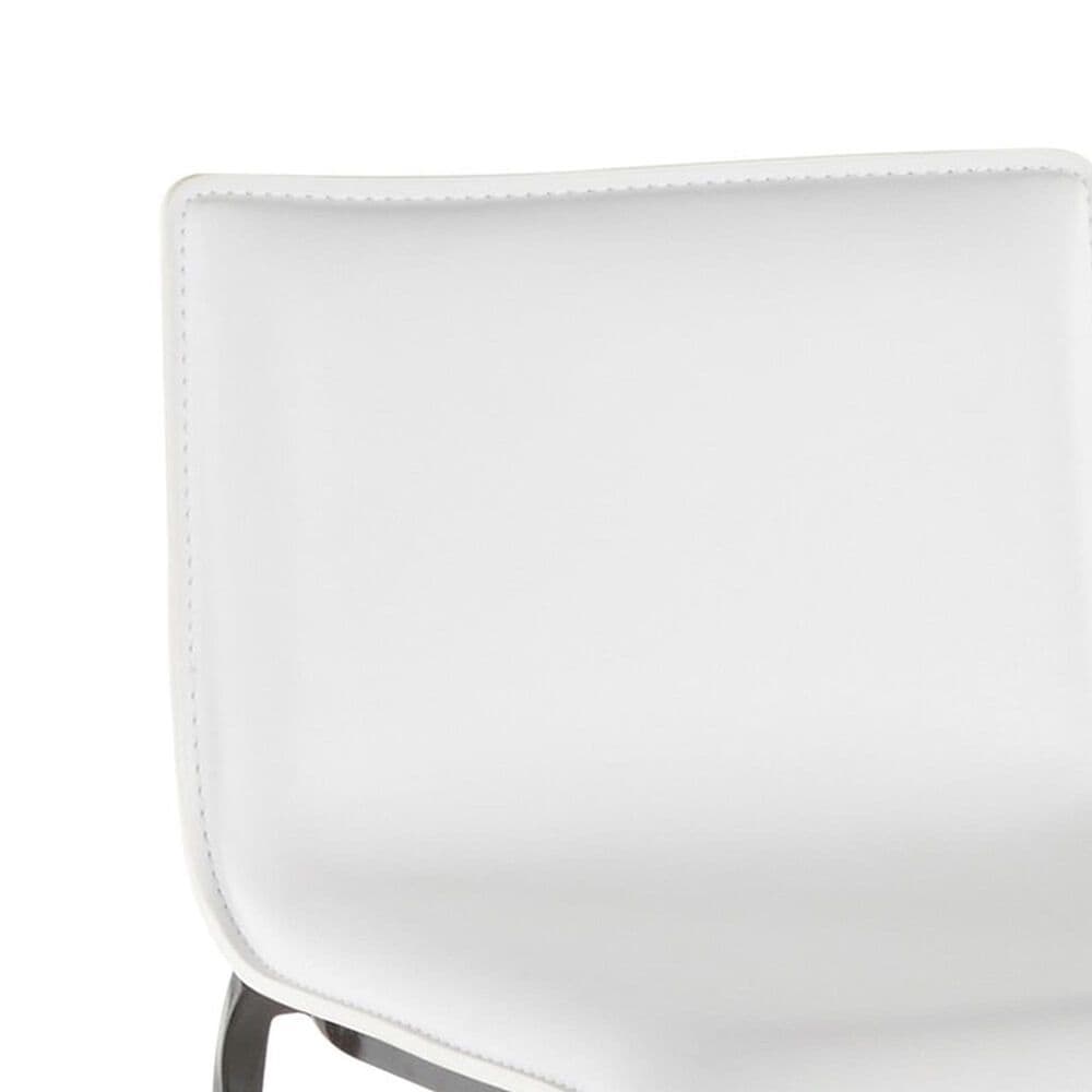 Lumisource Mara Counter Stool with White Cushion in Black &#40;Set of 2&#41;, , large