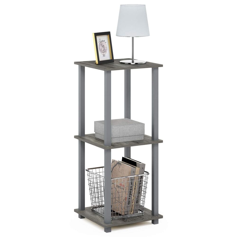 HOMLUX 2-Tier End Table in Gray (Set of 2), , large